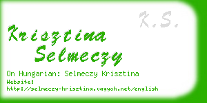 krisztina selmeczy business card